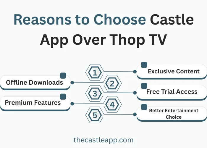Castle vs Thop TV – Which Streaming Platform is Best for You 2025? 6 Castle vs Thop TV infographic